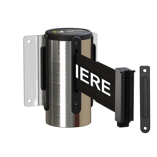 Retr Belt Barrier Removable PSS Metal Wall Mt 8.5' Wait..Belt, Montour Line, Mfr#: WM115-PS-PLEAWBW-RM-M-85